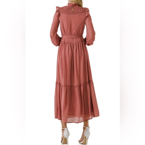 🌼English Factory Smocked Swiss Dot Maxi Dress - Picture 10 of 16